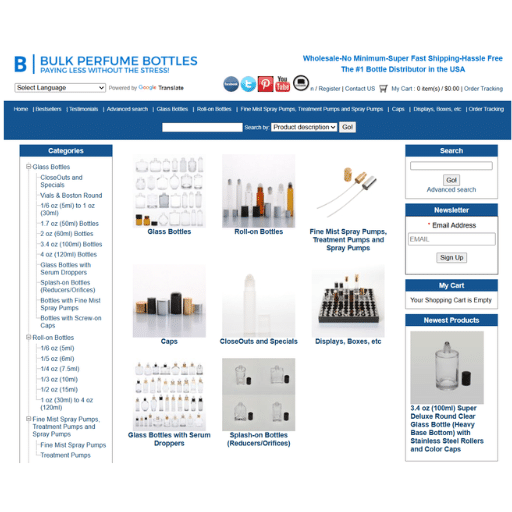 2. Bulk Perfume Bottles (Scentsational Shoppe)